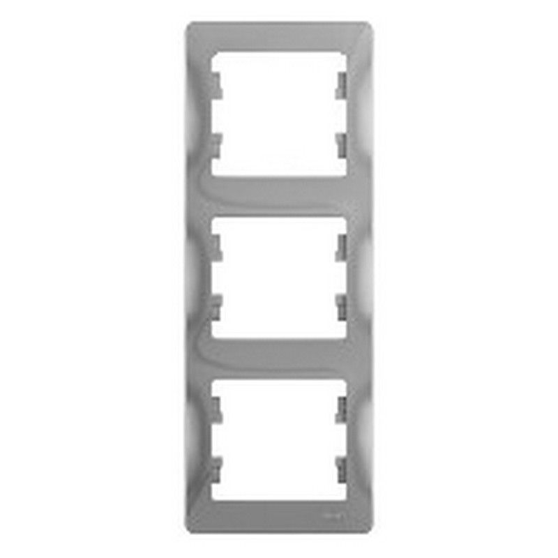 Glossa Алюминий Рамка Systeme Electric Glossa Алюминий 3-я, вертикальная GSL000307