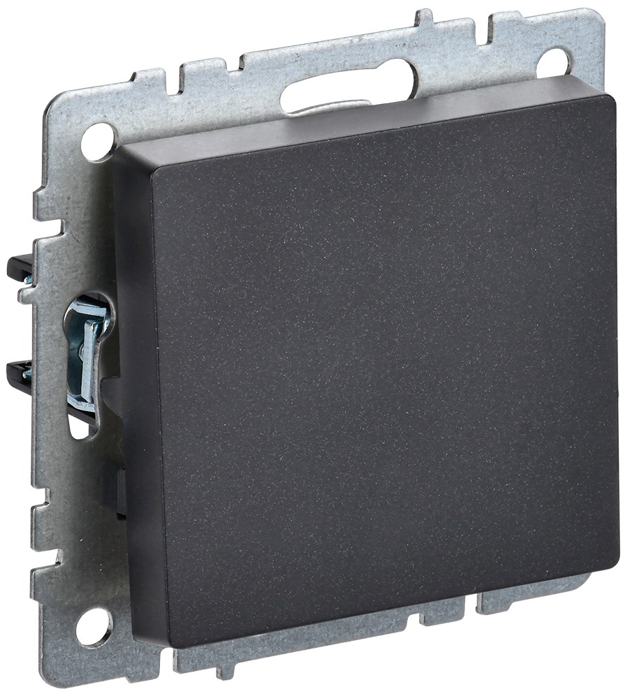 IEK Brite Черный Выключатель IEK BRITE 1-клавишный 10А ВС10-1-0-БрЧ черный BR-V10-0-10-K02