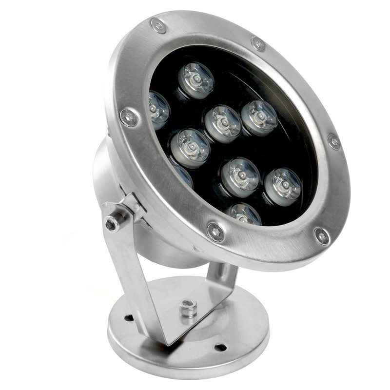 Светодиодный прожектор подводный Feron LL-824 9W AC24V RGB металлик IP68 48468
