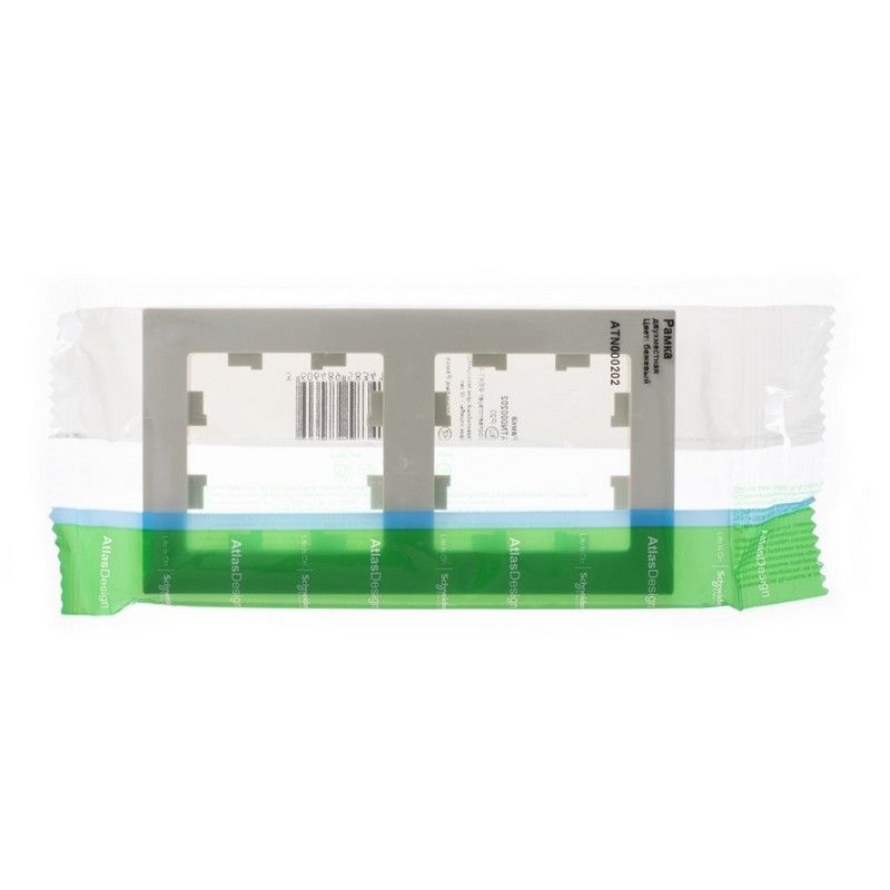 AtlasDesign Бежевый Рамка Systeme Electric AtlasDesign бежевый 2-ая, универсальная ATN000202