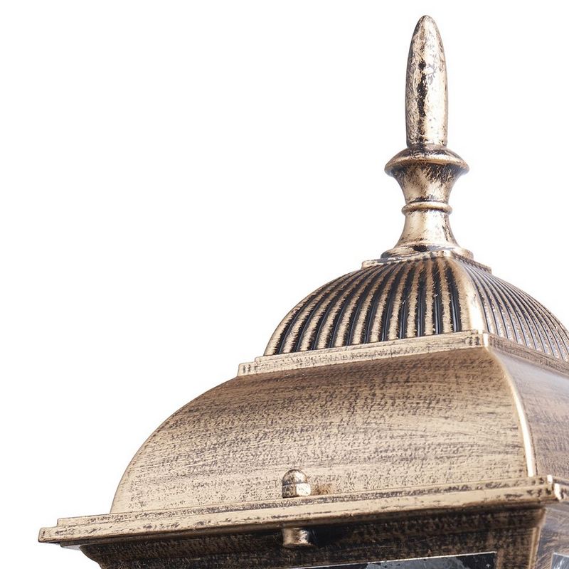 Уличные настенные светильники Светильник садово-парковый Feron PL611 четырехгранный на стену вверх 60W E27 230V черное золото 1161 