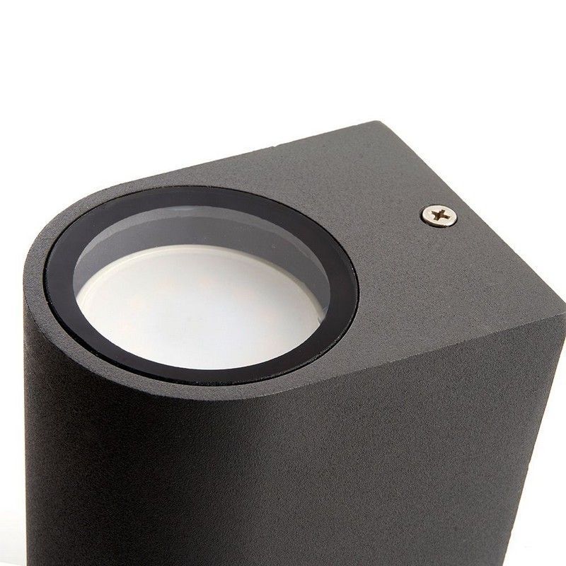 Уличные настенные светильники Светильник садово-парковый Feron DH015 на стену 2*GU10 230V черный 11883 