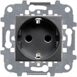 Механизмы ABB Zenit Антрацит Розетка с заземлением со шторками 16А ABB ZENIT (антрацит)
