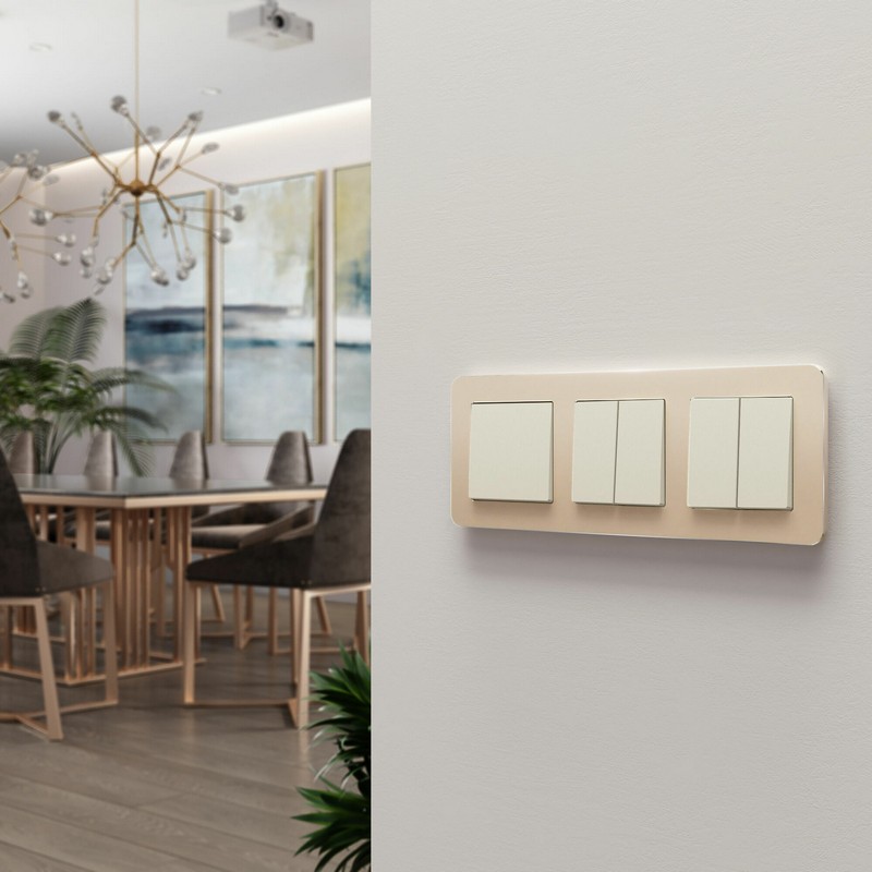 Werkel айвори матовый Выключатель Werkel двухклавишный (айвори матовый) W1120062