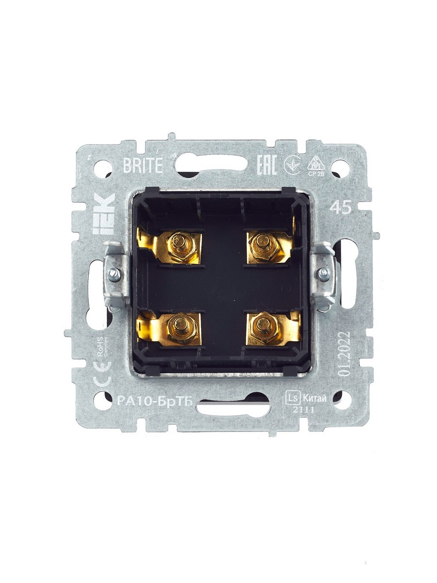 IEK Brite Бронза Аудиорозетка IEK BRITE 4-местная РА10-БрТБ бронза BR-S40-K45