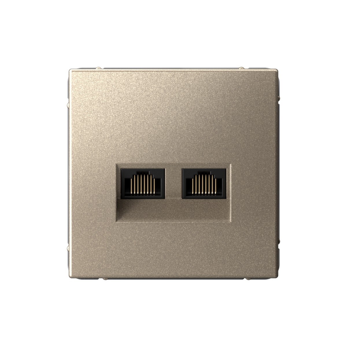 ArtGallery Шампань Розетка компьютерная Systeme Electric ArtGallery Шампань двойная RJ45+RJ45, кат. 5е,GAL000585