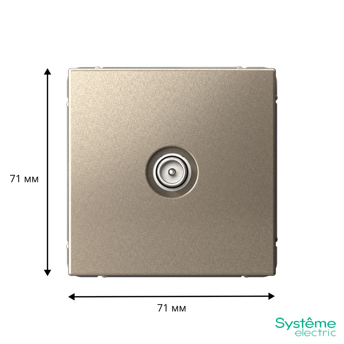 ArtGallery Шампань TV Розетка Systeme Electric ArtGallery Шампань оконечная 1DB GAL000591