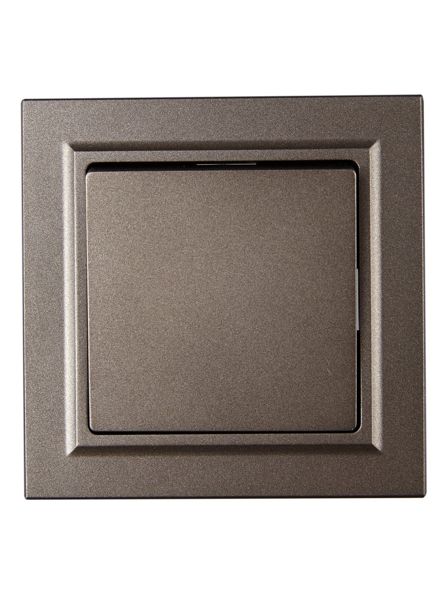 IEK Brite Бронза Выключатель IEK BRITE Темн.бронза 1-кл. 10А в сборе ВСР10-1-0-БрТБ BR-V10-0-10-K45-F
