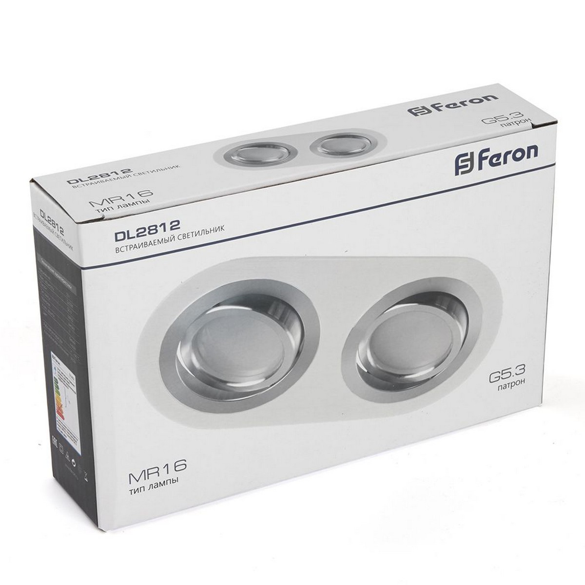 Встраиваемые светодиодные светильники Светильник потолочный встраиваемый Feron DL2812 черный 48461 