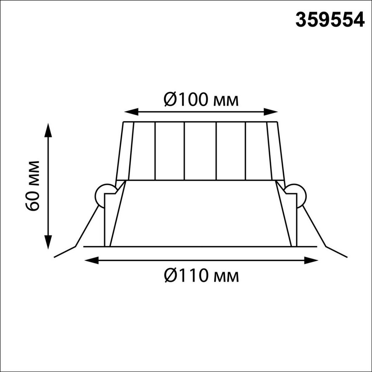 Встраиваемые светодиодные светильники Встраиваемый светодиодный светильник с переключателем цветовой температуры NOVOTECH 359554 CLARA 
