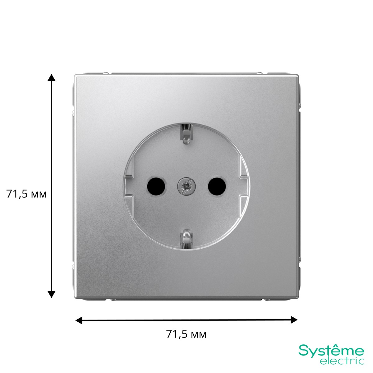 ArtGallery Алюминий Розетка SE ArtGallery Алюминий с заземлением со шторками, 16А быстрозажим. клем. GAL000345S