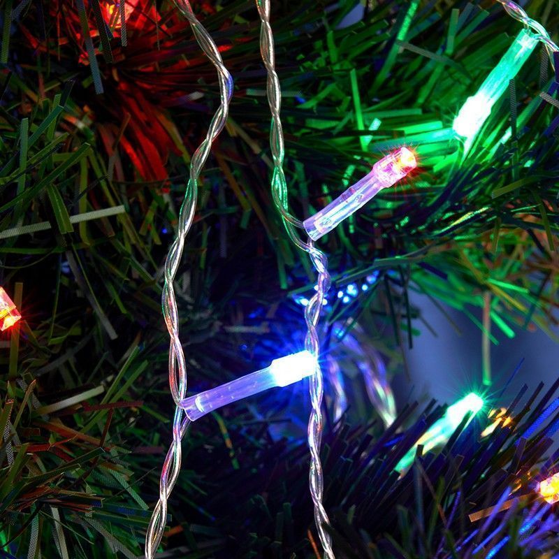 Светодиодная гирлянда Feron CL90 7 веток (2м) + 1.5м 230V мультиколор 220V 32370