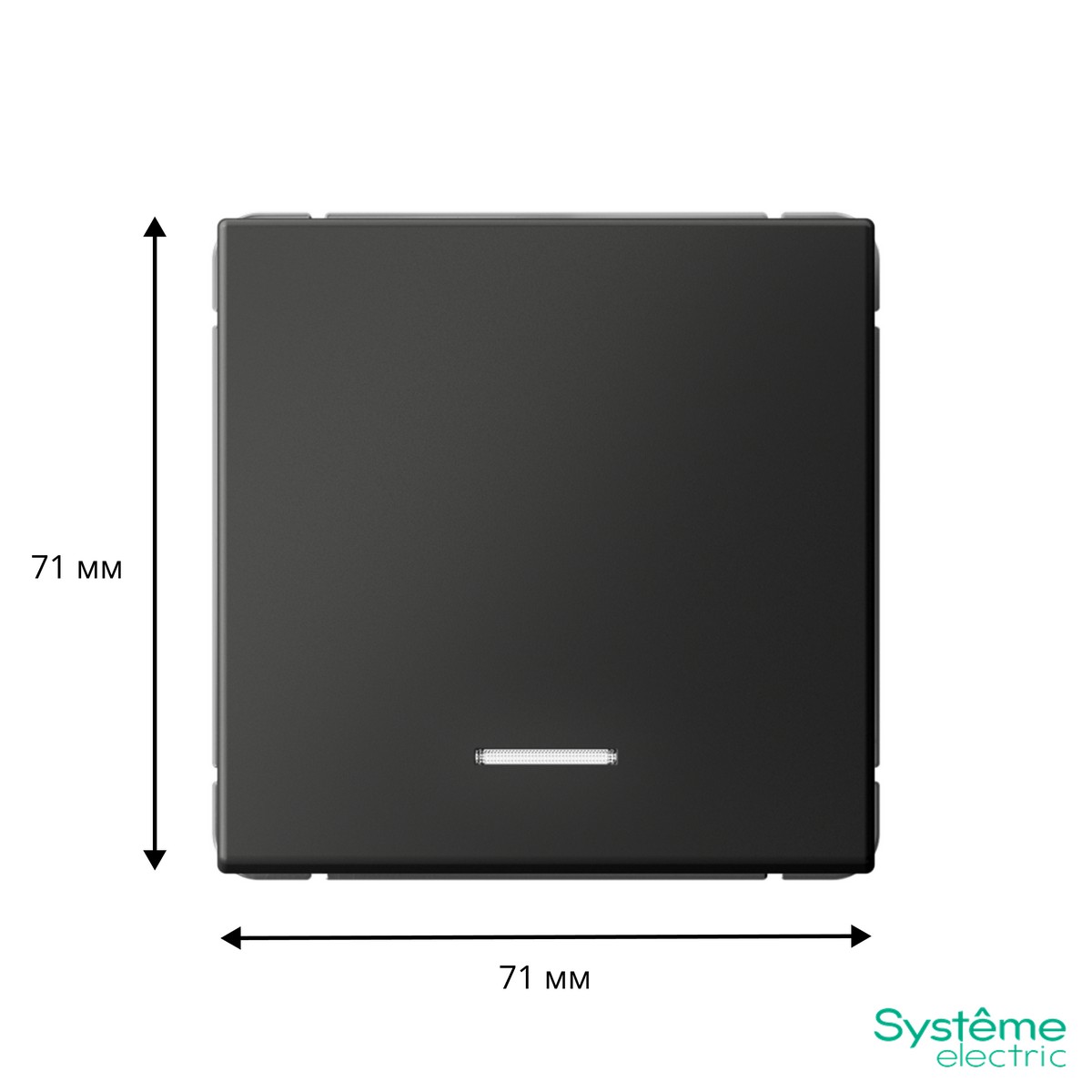 ArtGallery Базальт Выключатель SE ArtGallery Базальт 1-клавишный с подсветкой, быстрозажим. клем. GAL001413S