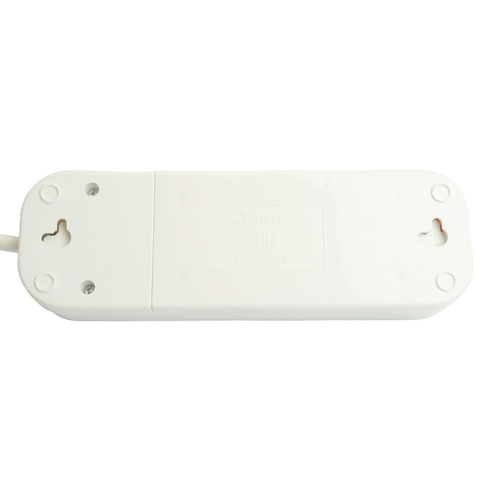 Колодки и удлинители, тройники Удлинитель STEKKER трехместный с/з с выключ. HM07-31-10 10м Home (У16А-002) белый 49357 