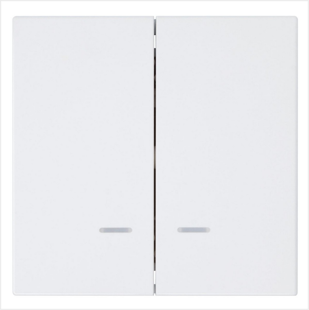 JASMART FD - розетки и выключатели Выключатель двухклавишный JASMART FD со светодиодами белый глянцевый 3023NW