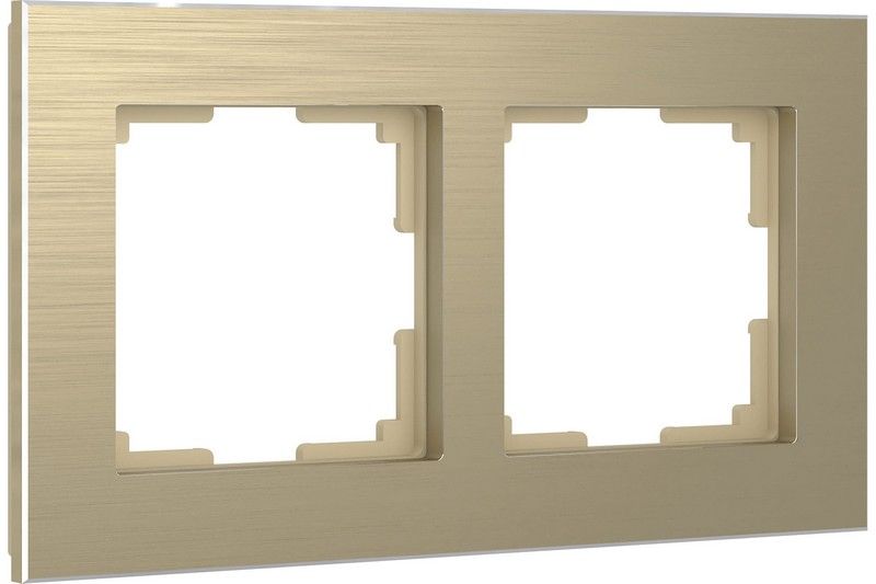 Рамки Werkel Aluminium Рамка Werkel Aluminium на 2 поста (шампань алюминий) W0021711