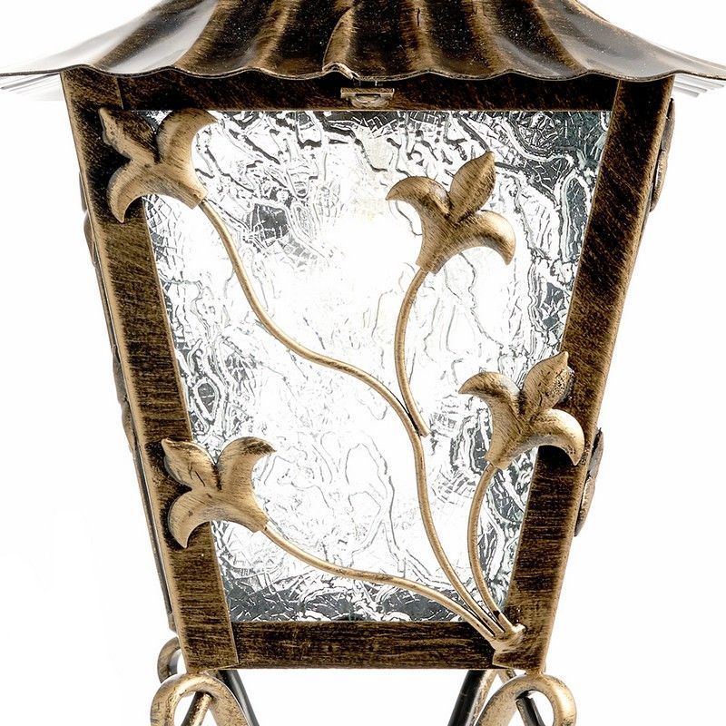 Уличные настенные светильники Светильник садово-парковый Feron PL631 на стену вниз 60W 230V E27 черное золото 11642 