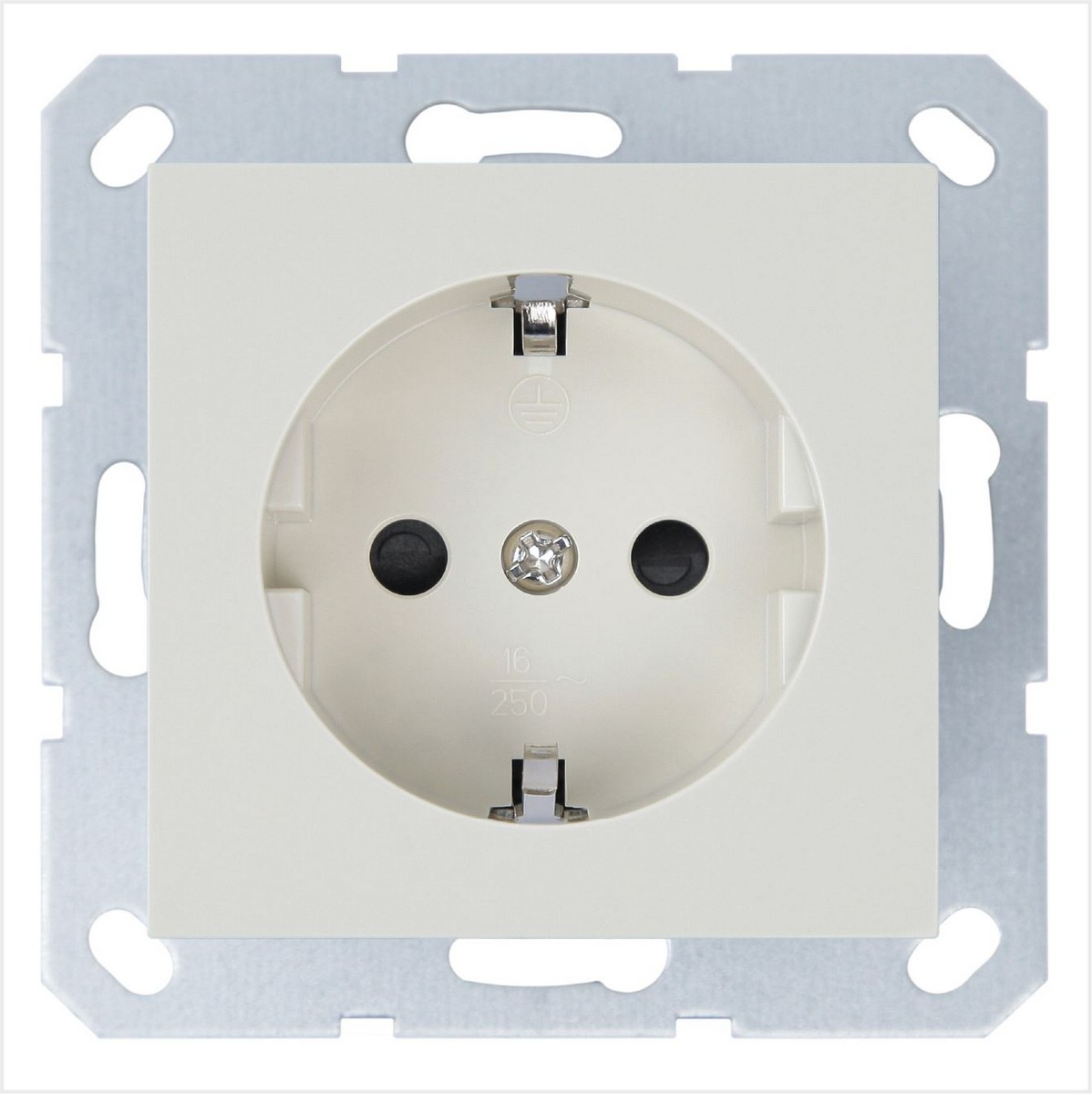 JASMART G - розетки и выключатели Розетка JASMART SCHUKO с защитными шторками слоновая кость G5501V