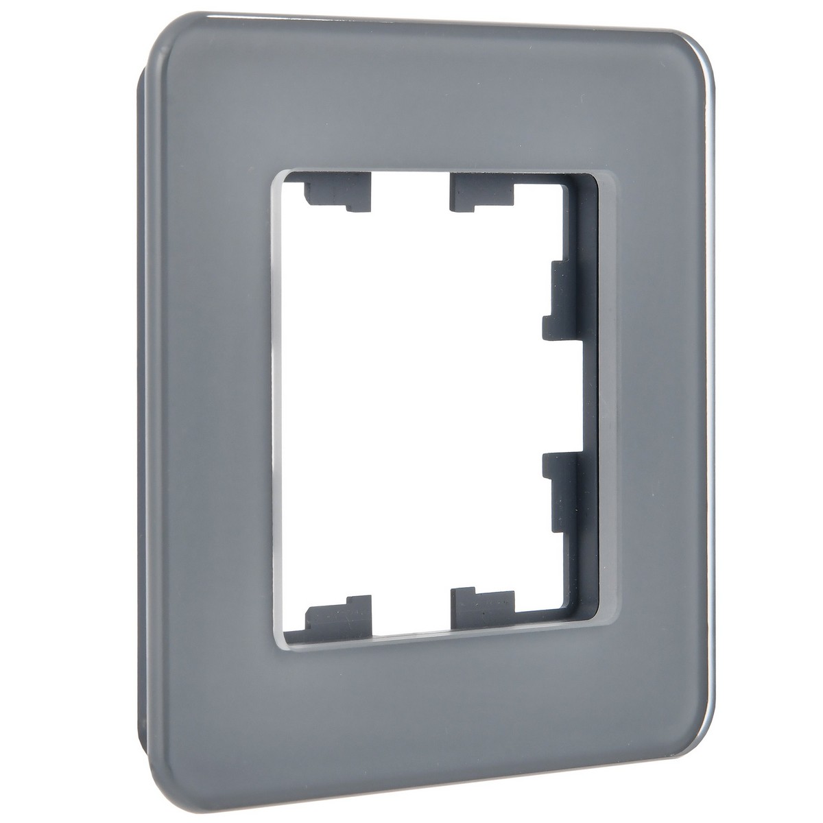 IEK Brite Рамки Рамка IEK BRITE DECOR Графит матовый стекло скругл.угол 1-м РУ-1-2-Бр RE BR-M12-G-41-K53