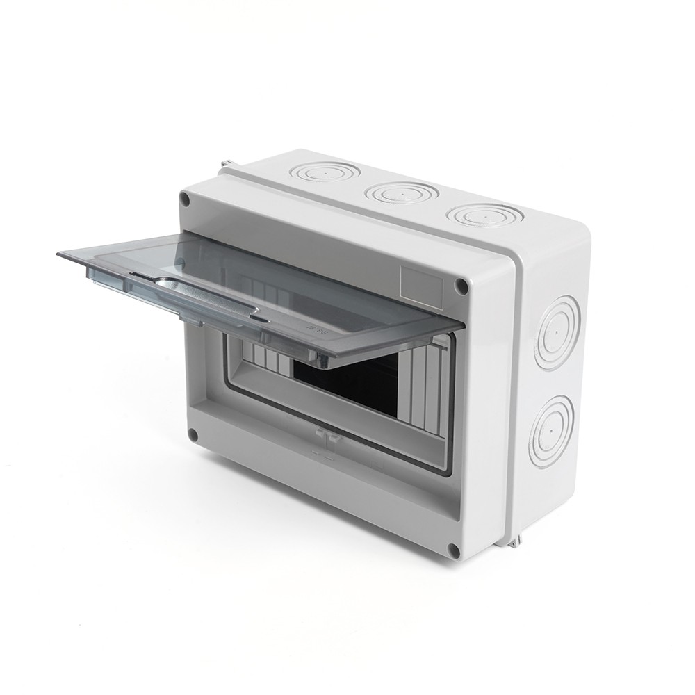 Пластиковые боксы и щиты Stekker Бокс настенный STEKKER EBX50-1/08-65 8 модулей, пластик, IP65 39190