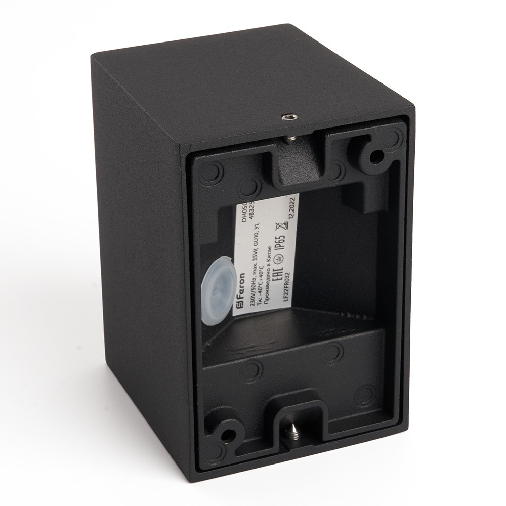 Уличные настенные светильники Светильник садово-парковый Feron DH050 на стену GU10 230V черный 48325 