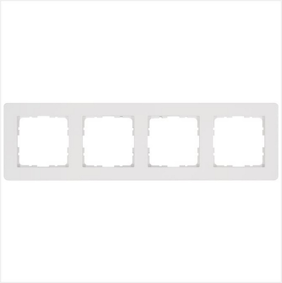 JASMART G - розетки и выключатели Рамка JASMART G-Flex 4-постовая белый глянцевый G1104W