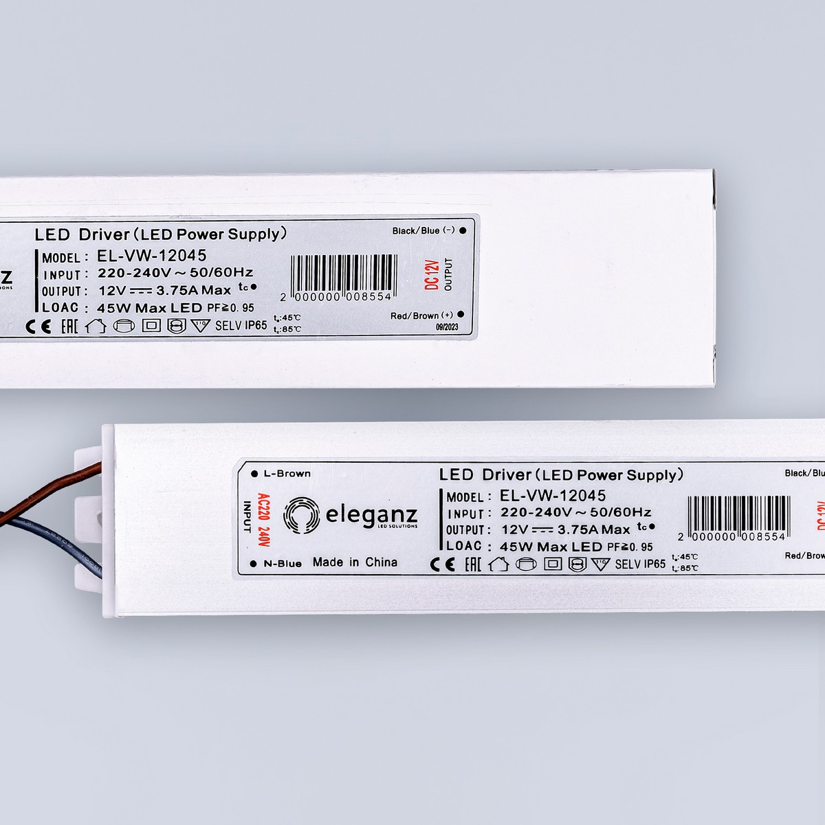 Блоки питания для светодиодной ленты Блок питания для светодиодной ленты Eleganz 12V 45W IP65 сверхтонкий  