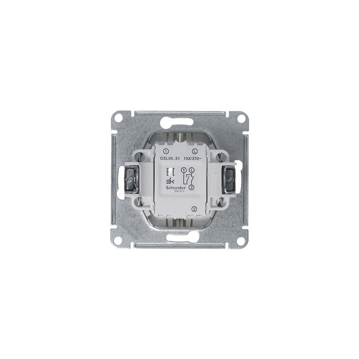 Glossa Платина Выключатель 2-клавишный Systeme Electric Glossa Платина GSL001251