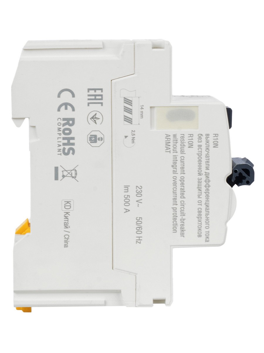 IEK ВДТ УЗО IEK ARMAT R10N 2P 40А 30мА тип A AR-R10N-2-040A030 