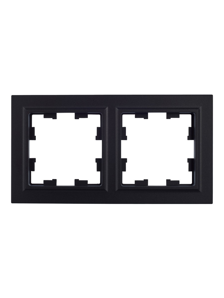IEK Brite Рамки Рамка IEK BRITE 2-местная РУ-2-БрЧ черный BR-M22-K02