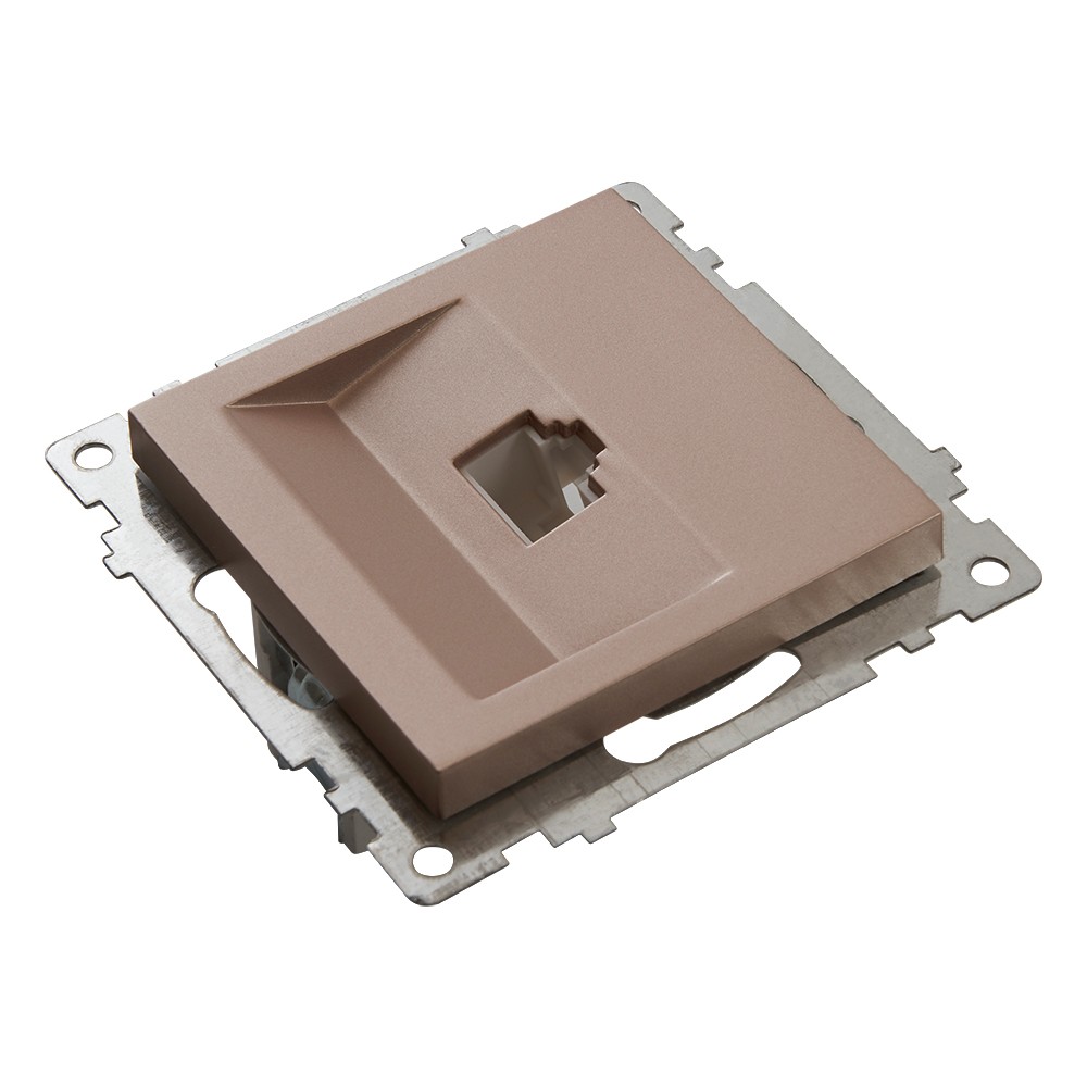 Катрин - Розетки и выключатели Stekker Розетка компьютерная 1-местная RJ-45 STEKKER GLS00-7107-02 Катрин шампань 39599