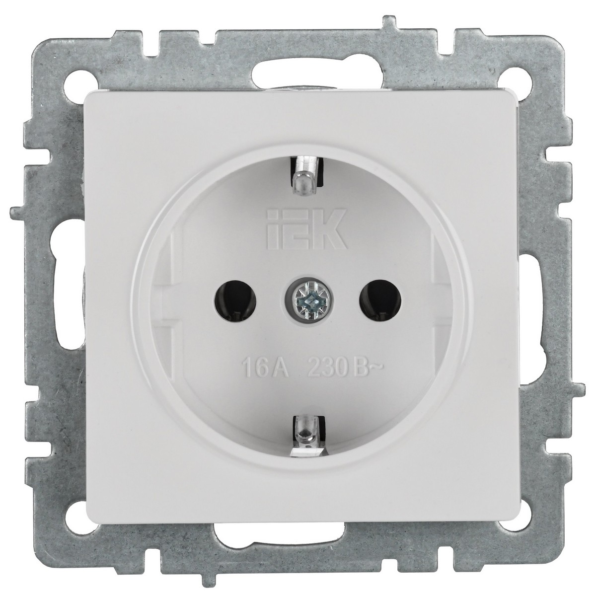 IEK Brite Белый Розетка IEK BRITE с/з без шторок 16А РС11-1-0-БрБ белый BR-R11-16-K01