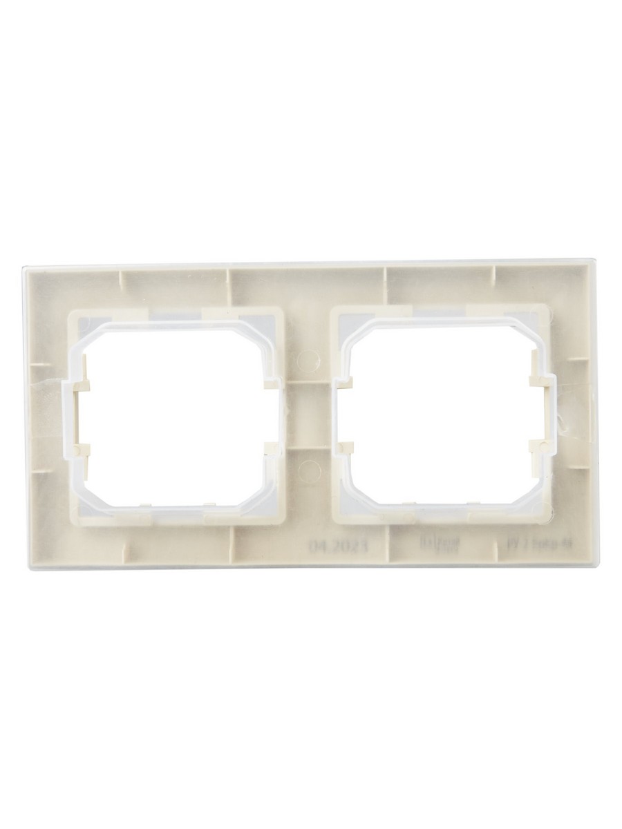 IEK Brite Рамки Рамка IEK BRITE 2-местная IP44 РУ-2-БрКр-44 бежевый BR-M22-44-K10