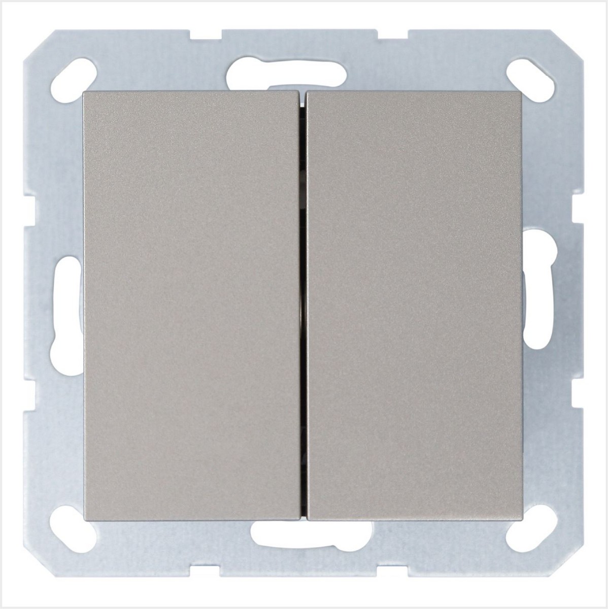 JASMART G - розетки и выключатели Выключатель JASMART двухклавишный перекрестный шампань G3014CH