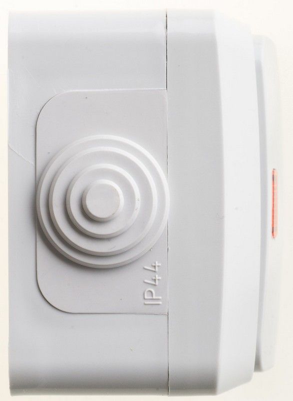 Этюд Серый Выключатель 1-клавишный Systeme Electric Этюд наружный Серый с подсветкой IP44 BA10-045C