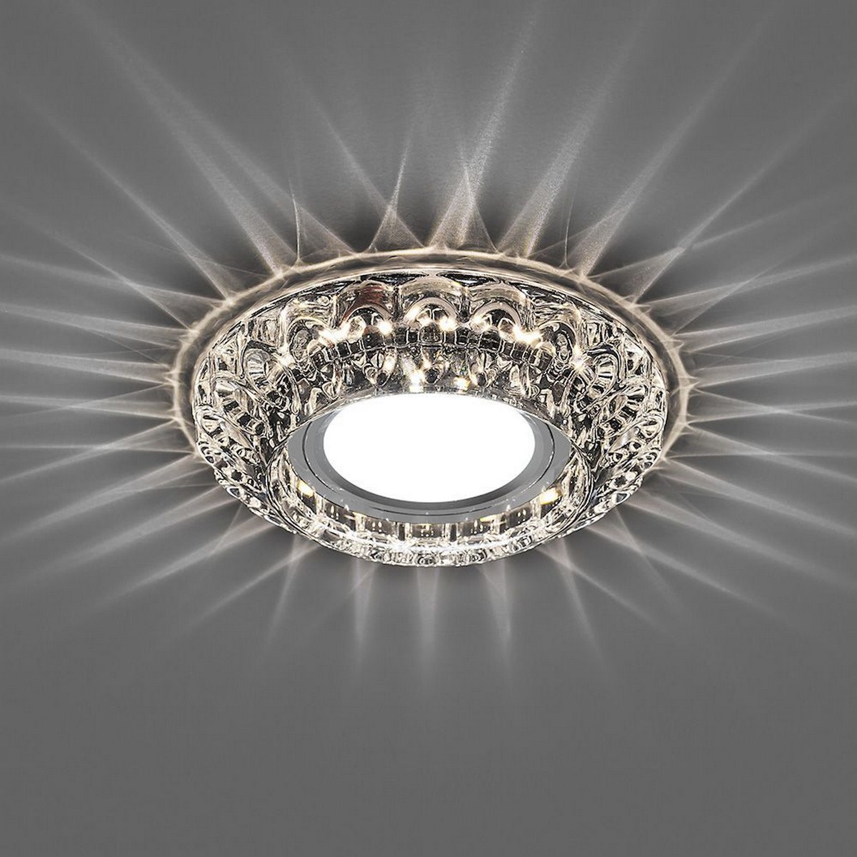 Встраиваемые светодиодные светильники Светильник встраиваемый Feron CD987 с LED подсветкой MR16 прозрачный 32664 