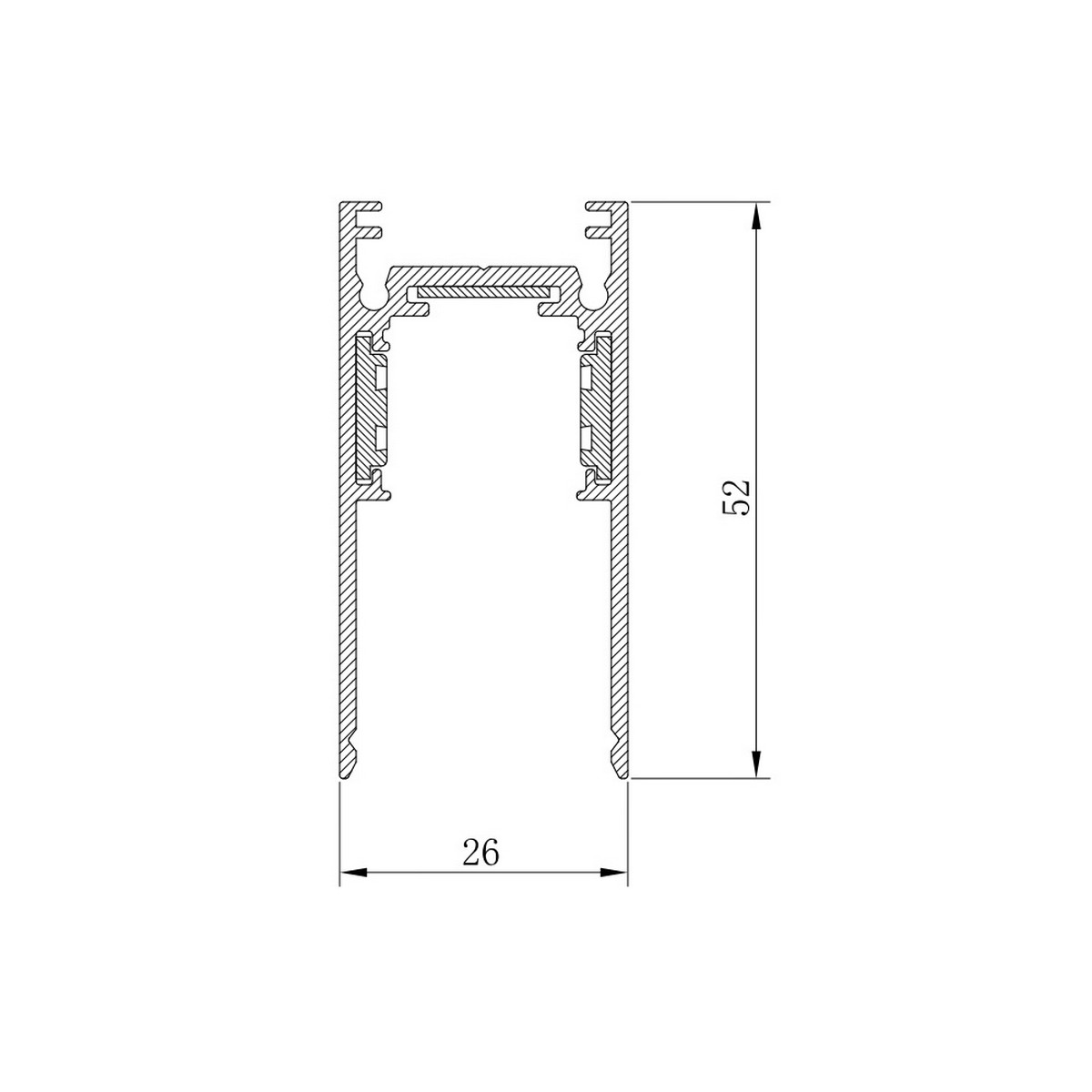 Трековые светодиодные светильники Шинопровод Feron для магнитных трековых  светильников черный 1м CABM1000 41959 