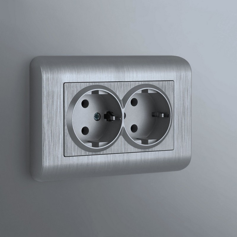 Рамки Werkel Stream Рамка Werkel Stream для двойной розетки (серебряный) W0082106