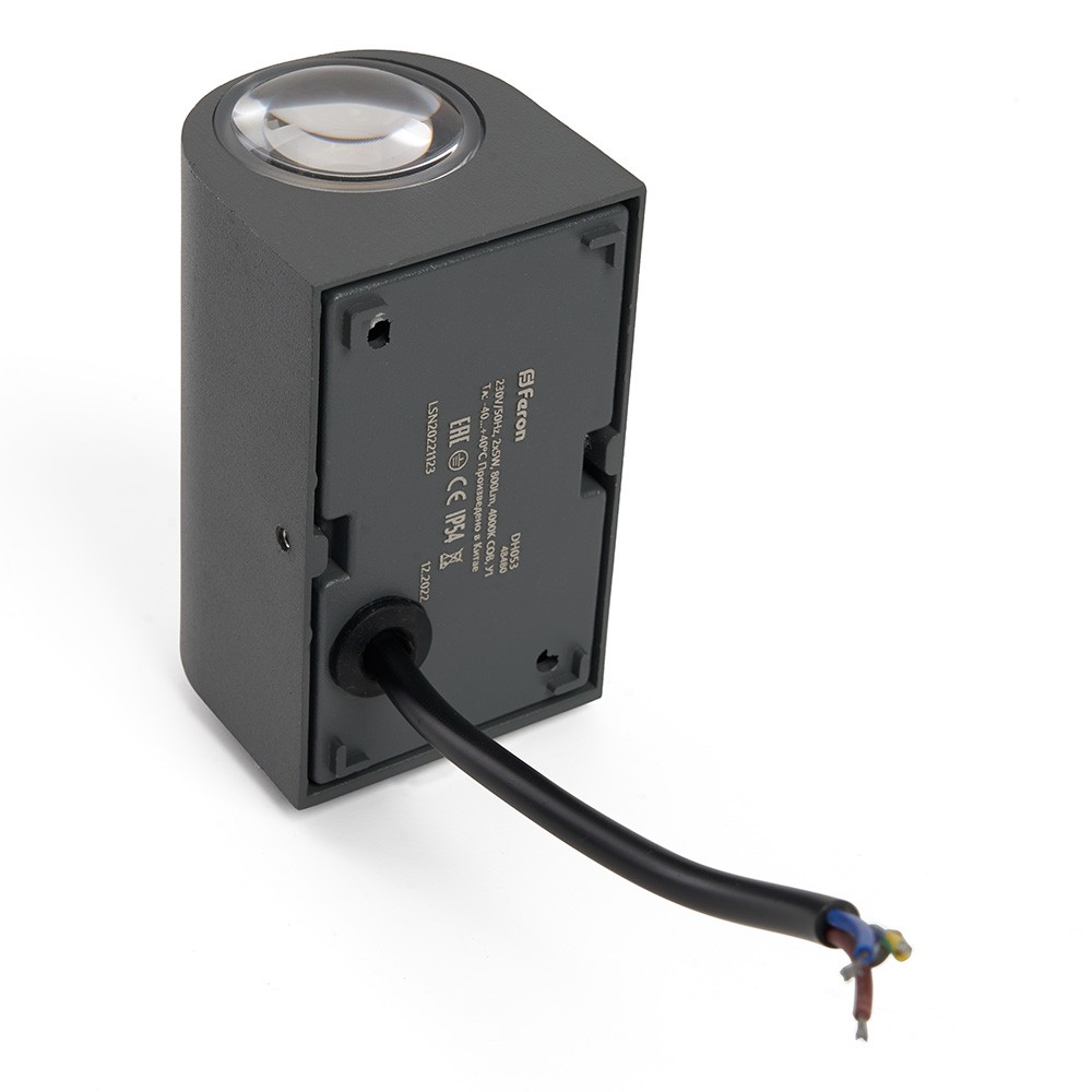 Уличные настенные светильники Светильник уличный светодиодный Feron DH053 2*5W 800Lm 3000K серый 48481 