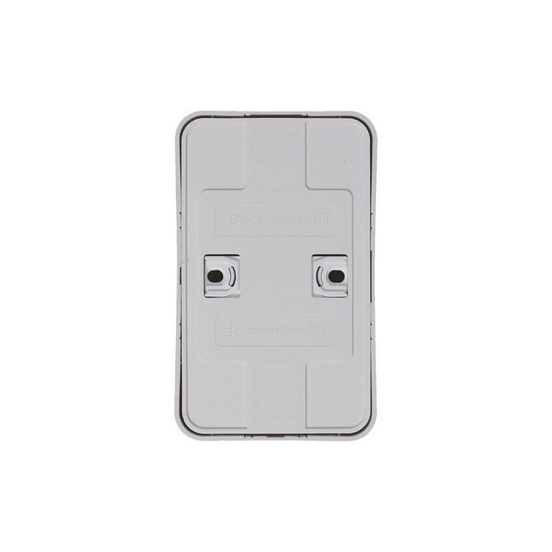 Blanca белые розетки и выключатели Розетка SE Blanca 2-ая Белый наружный б/з без шторок изолир. пластина BLNRA000211