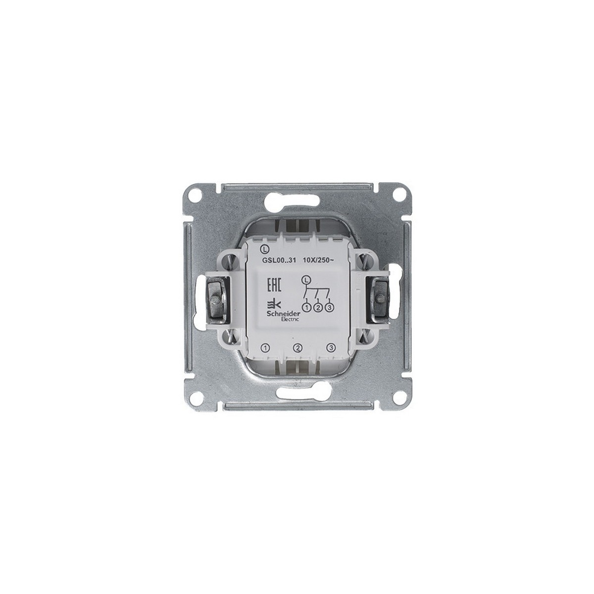 Выключатель 3-клавишный Systeme Electric Glossa Платина GSL001231