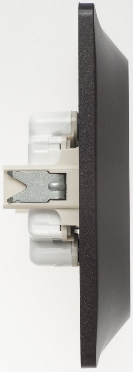 Glossa Шоколад Розетка Systeme Electric Glossa Шоколад двойная без заземления,16А, в сборе GSL000820