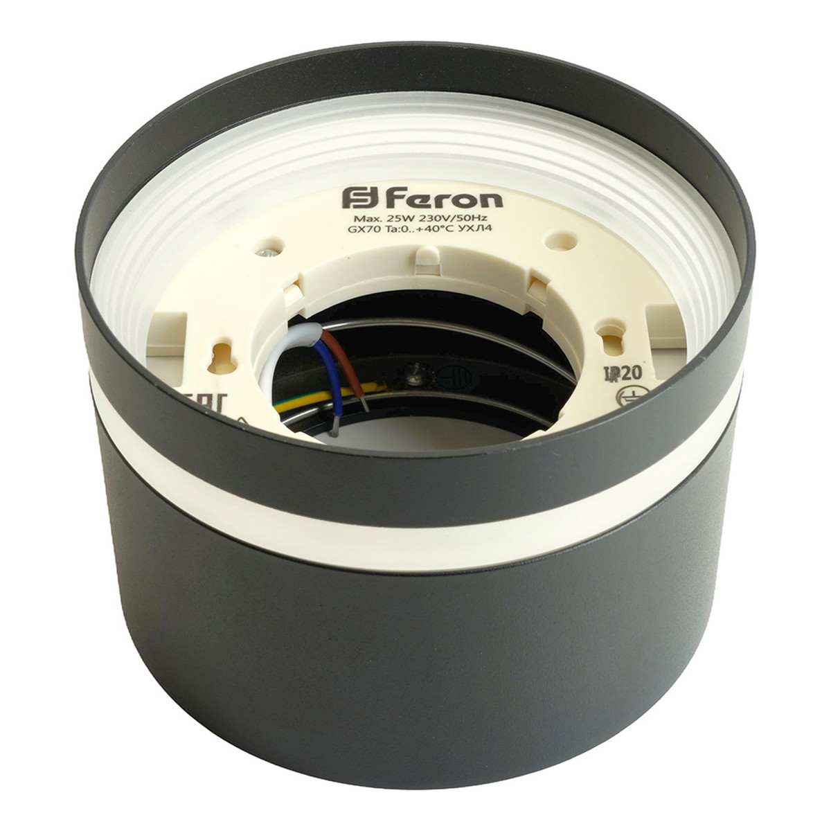 Накладные светодиодные светильники Светильник потолочный Feron HL372 LUNA 25W GX70 черный 48735 