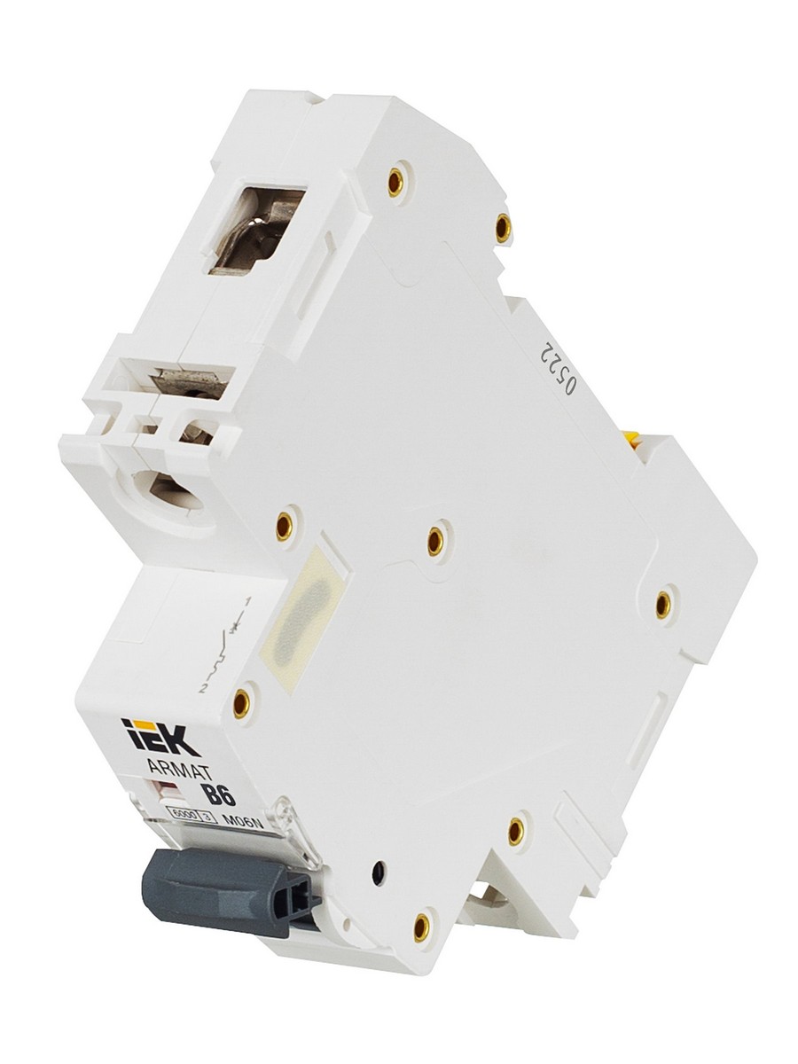 1 полюсные (однополюсные) Автоматический выключатель IEK ARMAT M06N 1P B 6А AR-M06N-1-B006 
