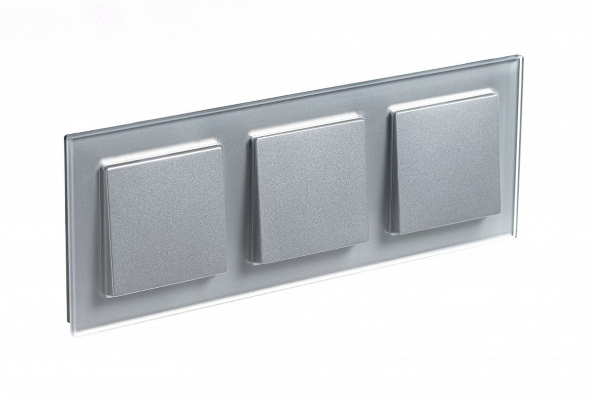 AtlasDesign Рамки Nature Рамка Systeme Electric AtlasDesign Nature Стекло алюминий 3-ая ATN320303