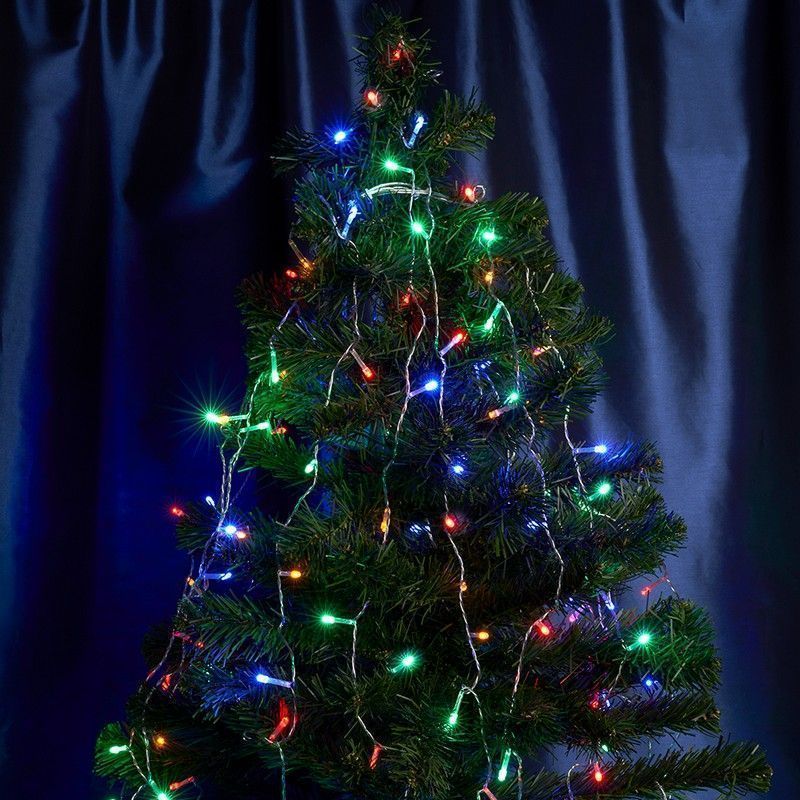 Светодиодная гирлянда Feron CL90 7 веток (2м) + 1.5м 230V мультиколор 220V 32370