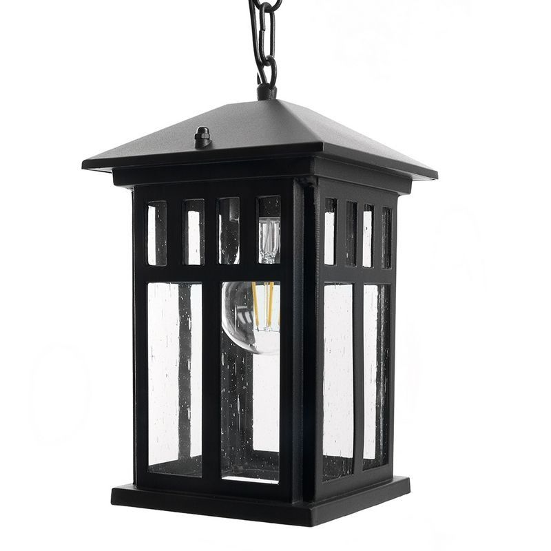 Уличные светильники на цепочке Светильник садово-парковый Feron PL675 на цепочке 60W 230V E27 черный 11690 