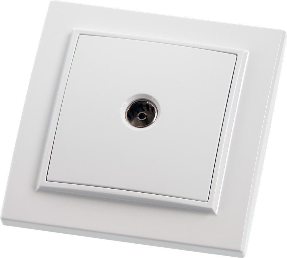 Эрна - Розетки и выключатели Stekker Розетка телевизионная 1-местная STEKKER PST00-9008-01 75 Ом 5-862МГц Эрна белый с рамкой 39048