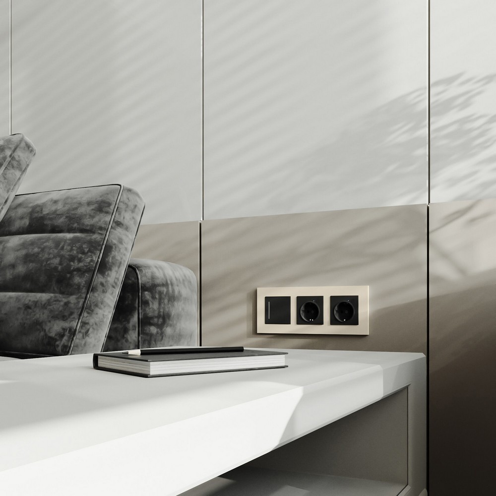 Рамки Werkel Slab Рамка Werkel на 3 поста Slab (айвори матовый) W00329620