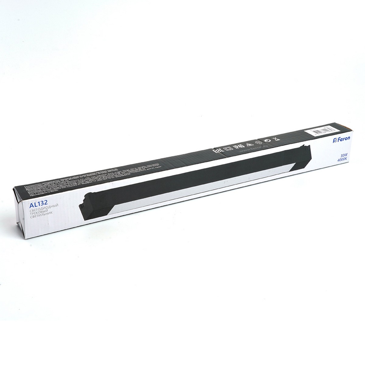 Трековые светодиодные светильники Светодиодный светильник Feron AL132 трековый однофазный 30W 2700K 120 гр. черный MattLine 51014 